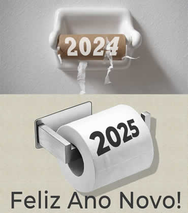Imagem com novo rolo de papel higiênico para 2024