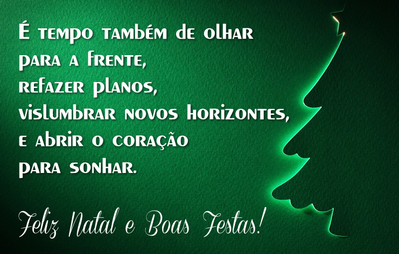 Imagem de fundo verde com mensagem de boas festas: Feliz Natal meu amigo!