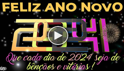 Feliz Ano Novo 2024 vídeo no formato TikTok